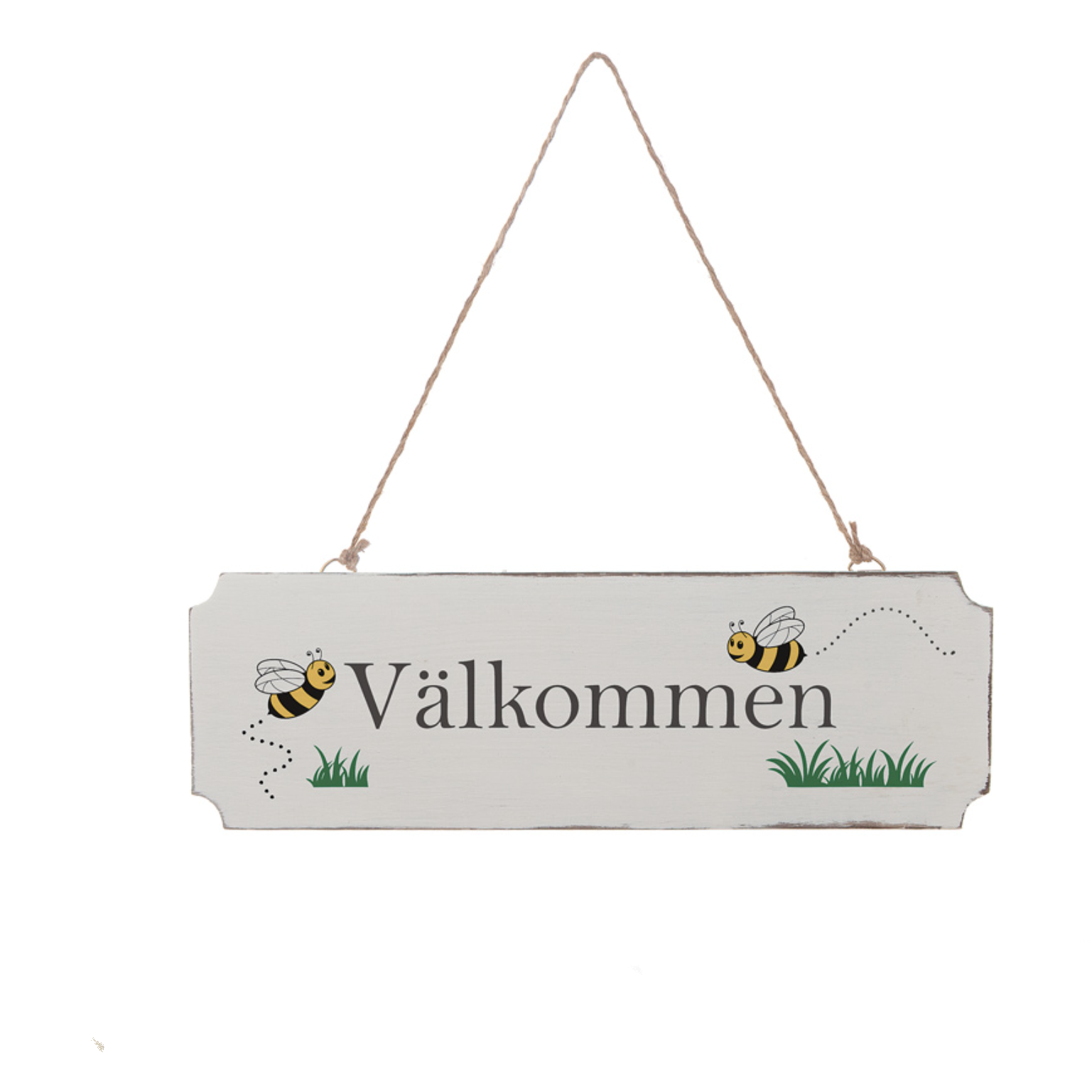 Välkommen – Träskylt